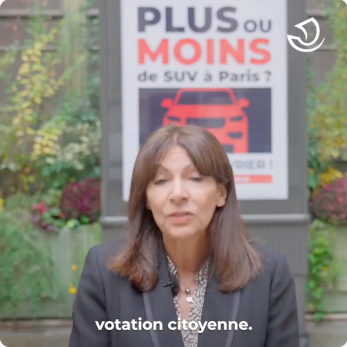 Anne Hidalgo Lance Un Vote Contre Les SUV