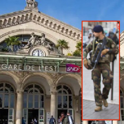 militaire, Sentinelle, Gare de l'Est, Paris