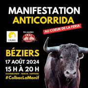 anti-corridas, ColbacLaManif, Béziers, feria, manifestation