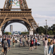 pont d'Iena, Paris, piéton, JO